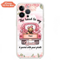 Custom Personalized Dog Phone Case - Best Gifts For Dog Lovers With Upto 5 Dogs - The Road To My Heart Is Paved With Paw Prints