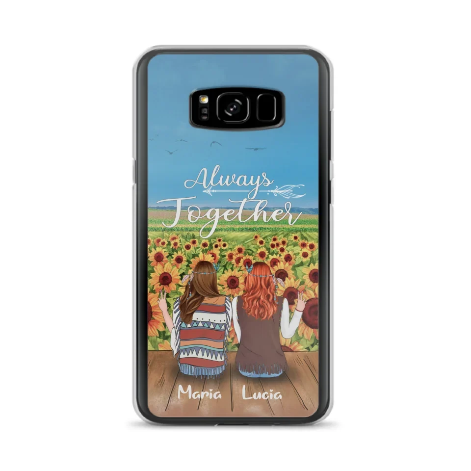 Personalized Hippie Friends Phone Case - Up to 3 Girls - Always Together - F8H385
