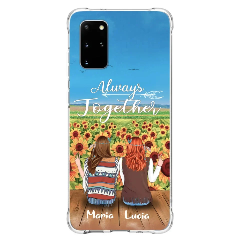 Personalized Hippie Friends Phone Case - Up to 3 Girls - Always Together - F8H385