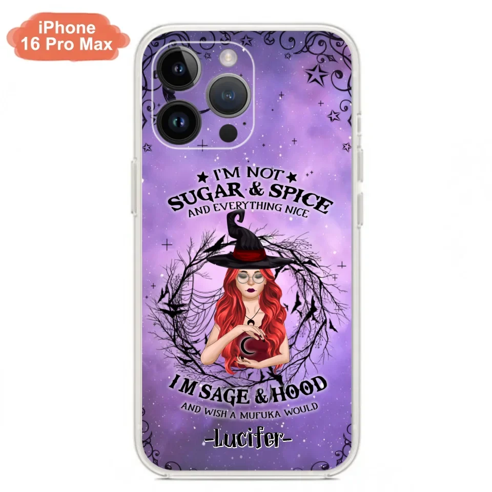 Custom Personalized Witch Phone Case - Best Halloween Gift Idea - I'm Not Sugar And Spice - Case For iPhone And Samsung - DFESX1