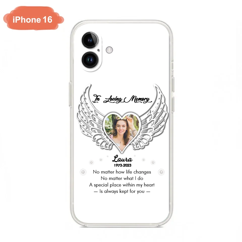 Personalized In Loving Memory Phone Case - Upload Photo - Memorial Gift Idea - Case For iPhone/Samsung - A Special Place Within My Heart Is Always Kept For You