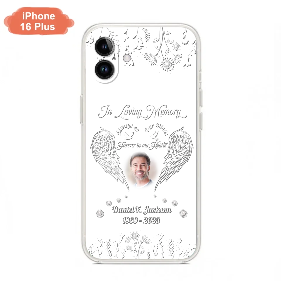 Personalized Memorial Photo Phone Case - Memorial Gift Idea - In Loving Memory