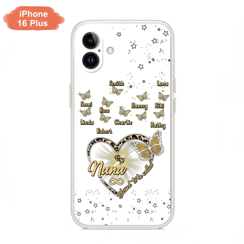 Custom Personalized Grandma Phone Case - Christmas Gift Idea For Grandma - Up to 10 Kids - Case For iPhone/Samsung  - Blessed To Be Called Nana