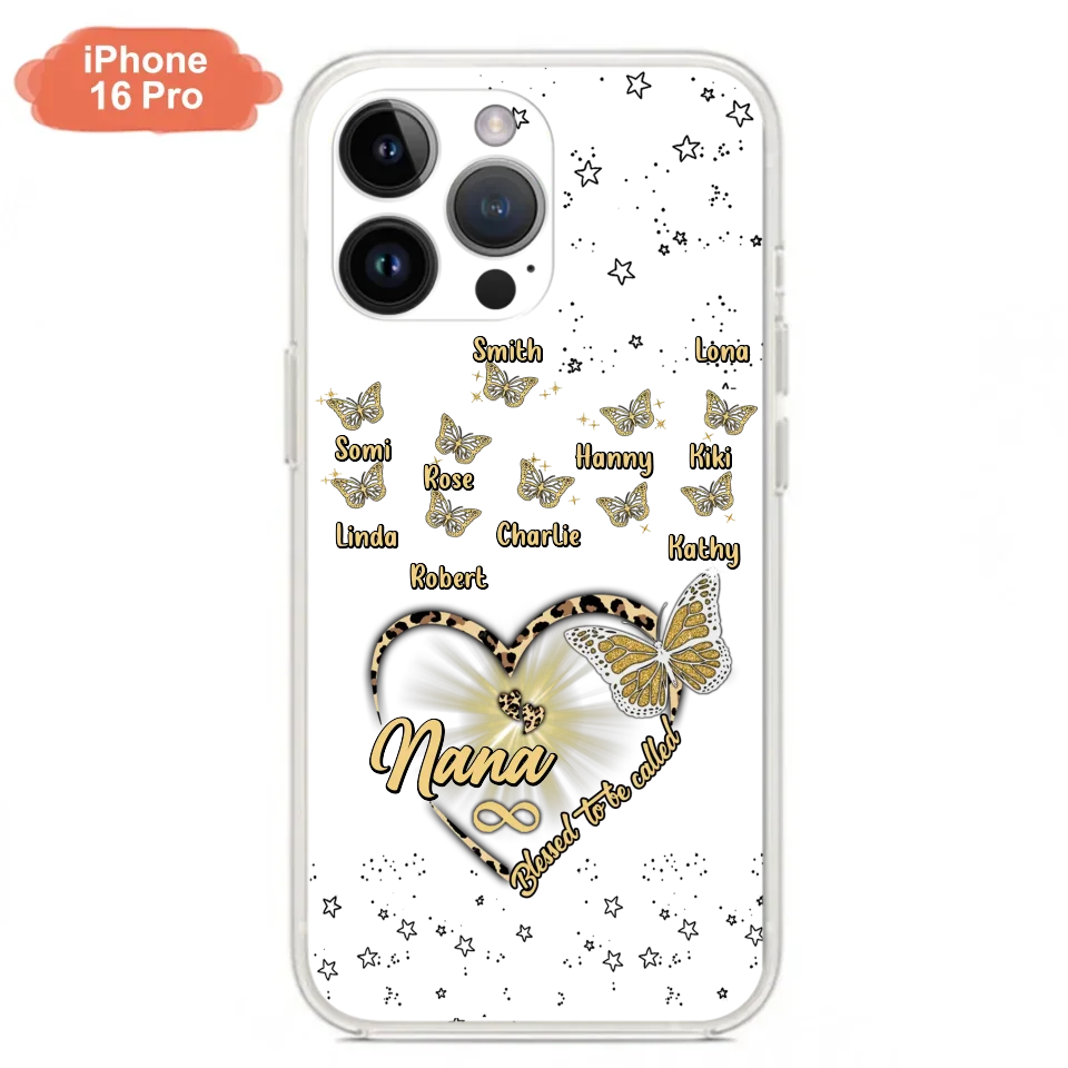 Custom Personalized Grandma Phone Case - Christmas Gift Idea For Grandma - Up to 10 Kids - Case For iPhone/Samsung  - Blessed To Be Called Nana