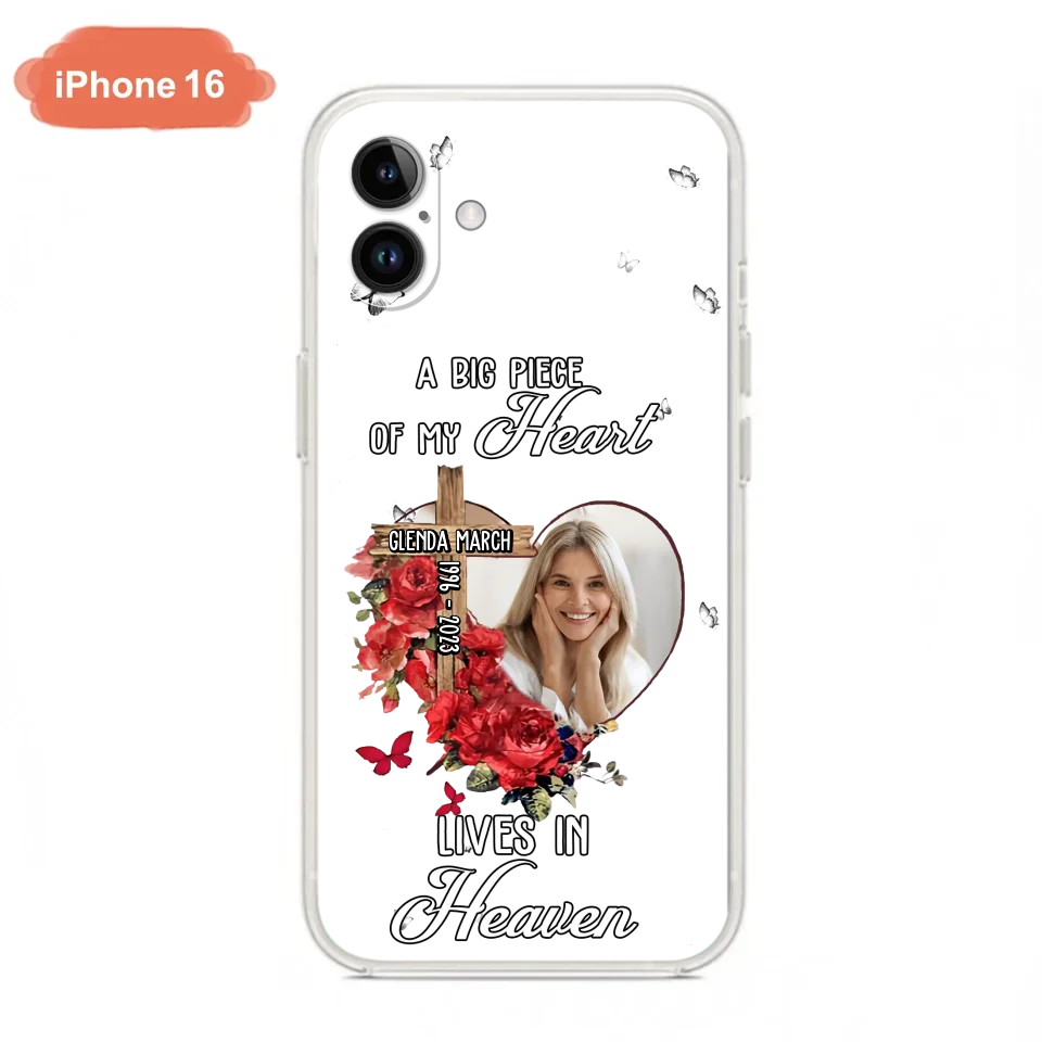 Custom Personalized Memorial Phone Case - Memorial Gift Idea For Family - Case For iPhone/Samsung - The Moment Your Heart Stopped Mine Changed Forever
