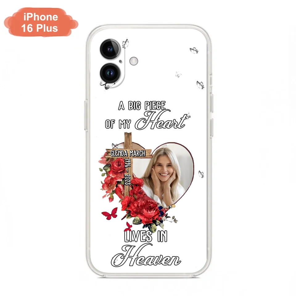 Custom Personalized Memorial Phone Case - Memorial Gift Idea For Family - Case For iPhone/Samsung - The Moment Your Heart Stopped Mine Changed Forever