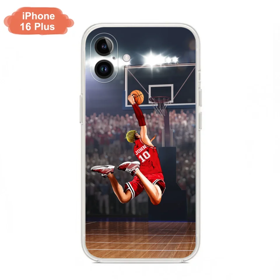 Custom Personalized Basketball Phone Case - Gift Idea For Basketball Lovers/Son/Grandson - Case For iPhone/Samsung