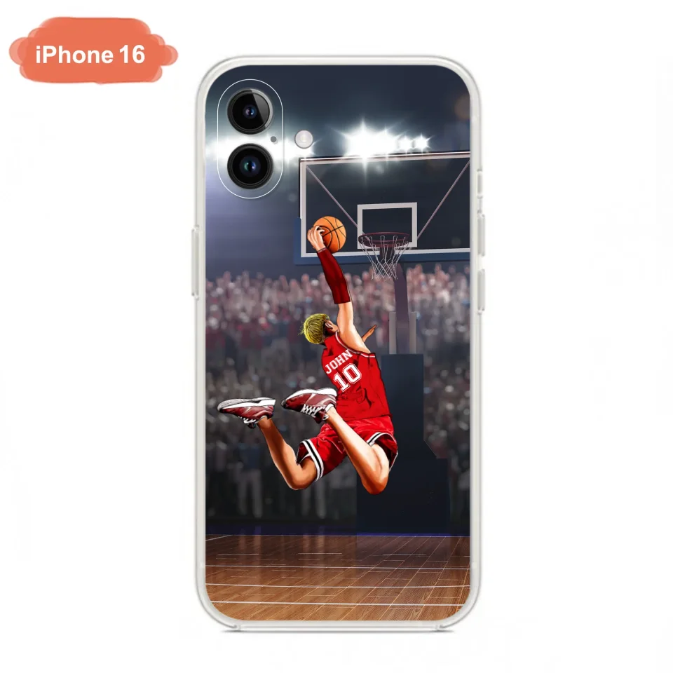 Custom Personalized Basketball Phone Case - Gift Idea For Basketball Lovers/Son/Grandson - Case For iPhone/Samsung