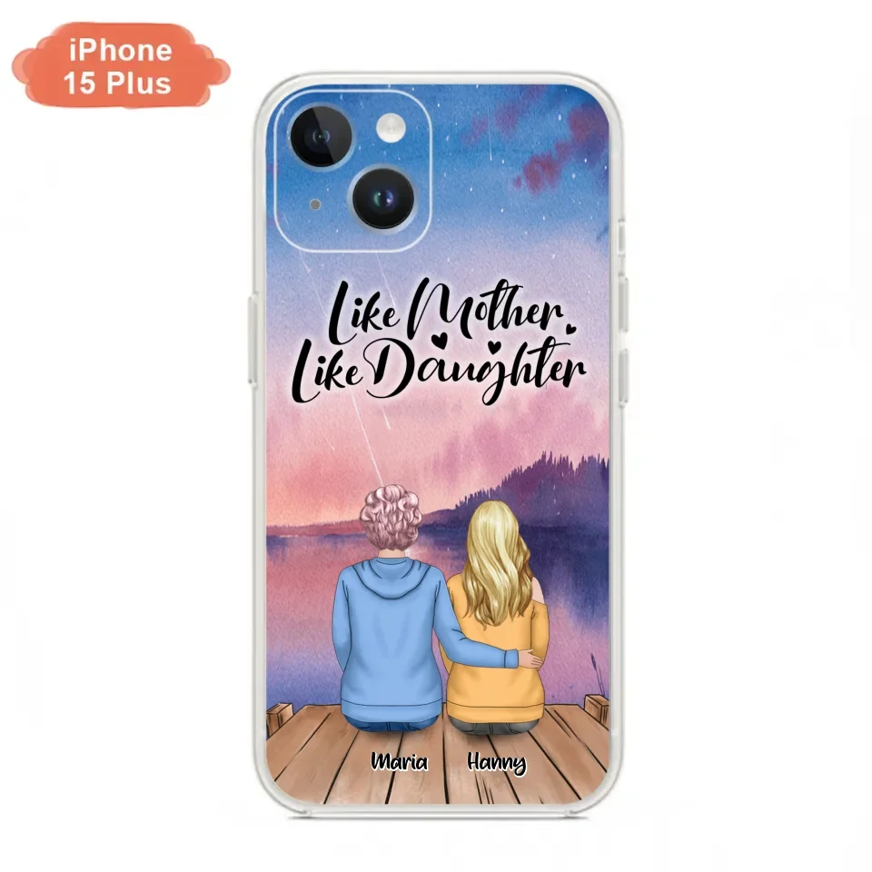 Custom Personalized Mom Phone Case - Gifts For Dog Lovers With Upto 3 Dogs - Like Mother Like Daughter