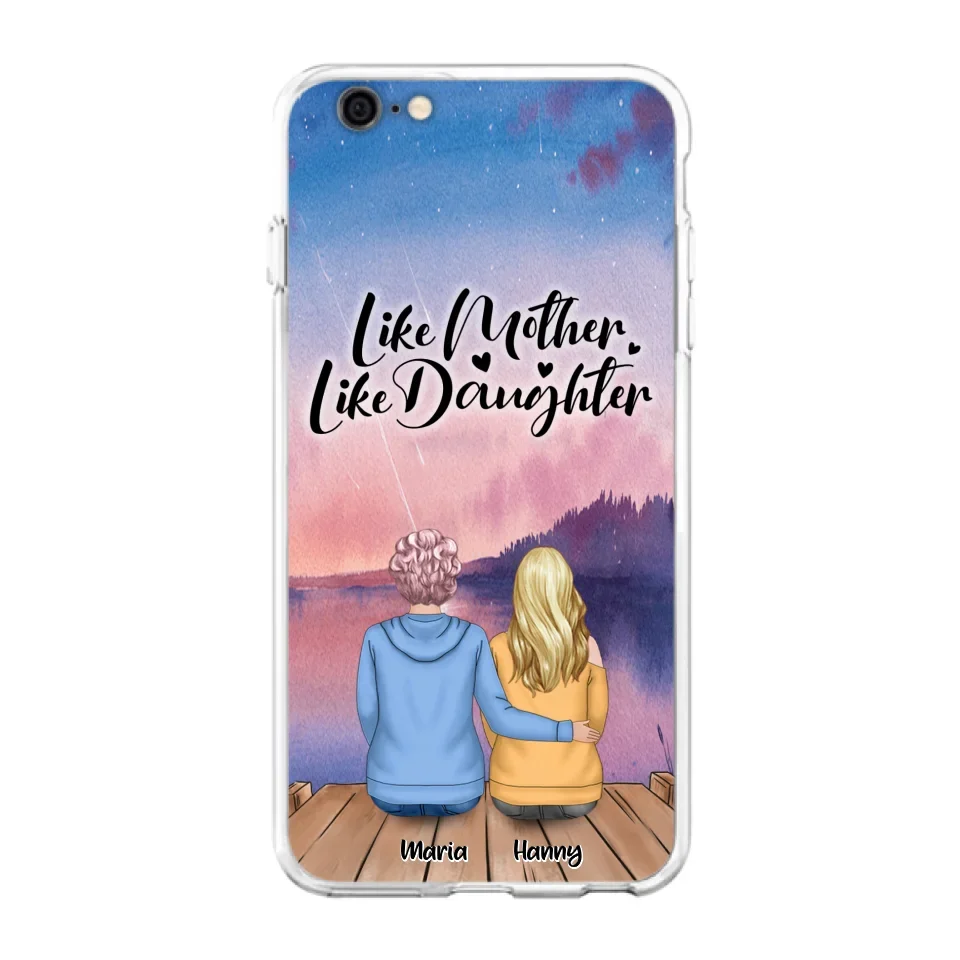 Custom Personalized Mom Phone Case - Gifts For Dog Lovers With Upto 3 Dogs - Like Mother Like Daughter