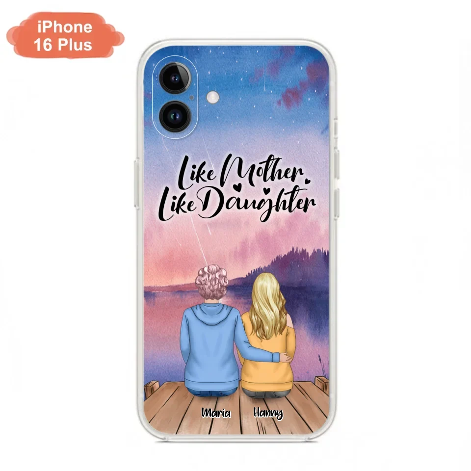 Custom Personalized Mom Phone Case - Gifts For Dog Lovers With Upto 3 Dogs - Like Mother Like Daughter