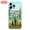 Custom Personalized Solo Trekking Woods  With Pets Phone Case - Upto 4 Pets - Case For iPhone and Samsung - 6CIAJ9