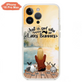 Custom Personalized Rabbit Mom Phone Case - Gifts For Rabbit Lovers With Upto 5 Rabbits - Just A Gril Who Loves Bunnies
