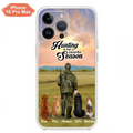 Personalized Hunting Phone Case - Man/Woman With Upto 4 Dogs - Phone Case For iPhone And Samsung - 4168OK