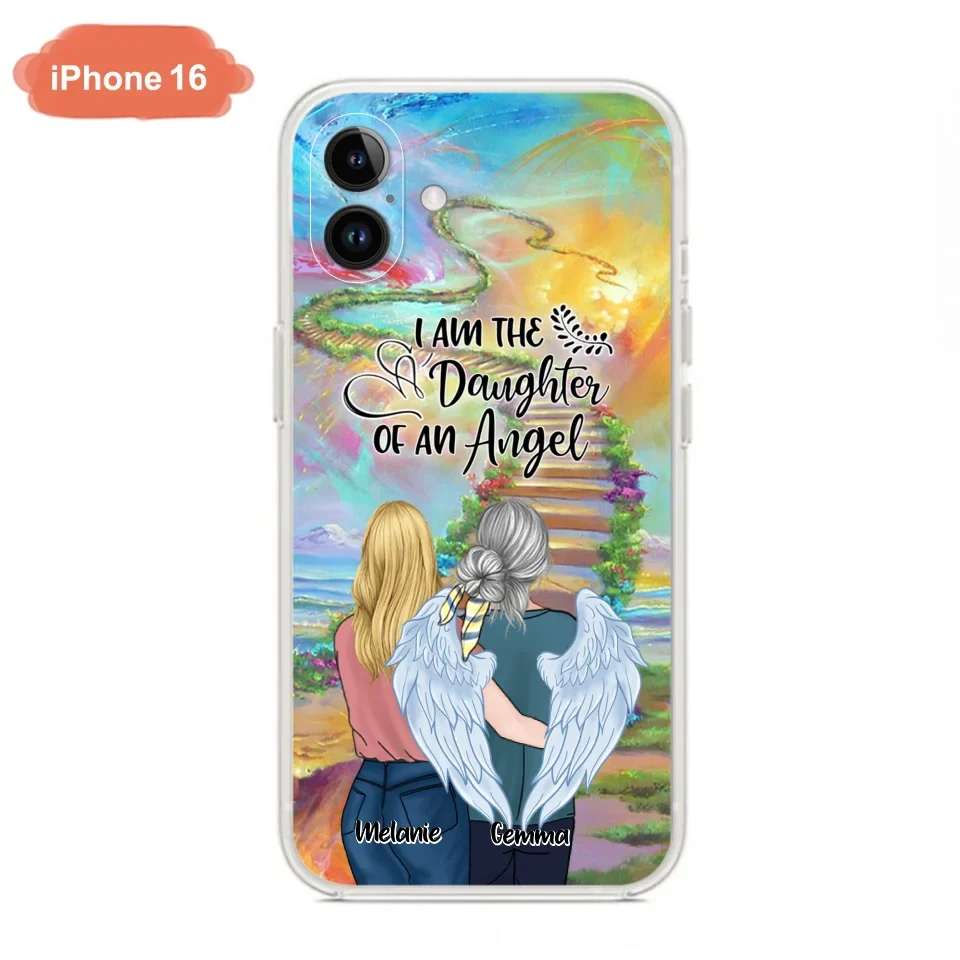 Custom Personalized Mom In The Heaven Phone Case - Mom And Daughter - Best Memorial Gift - Phone Case For iPhone And Samsung