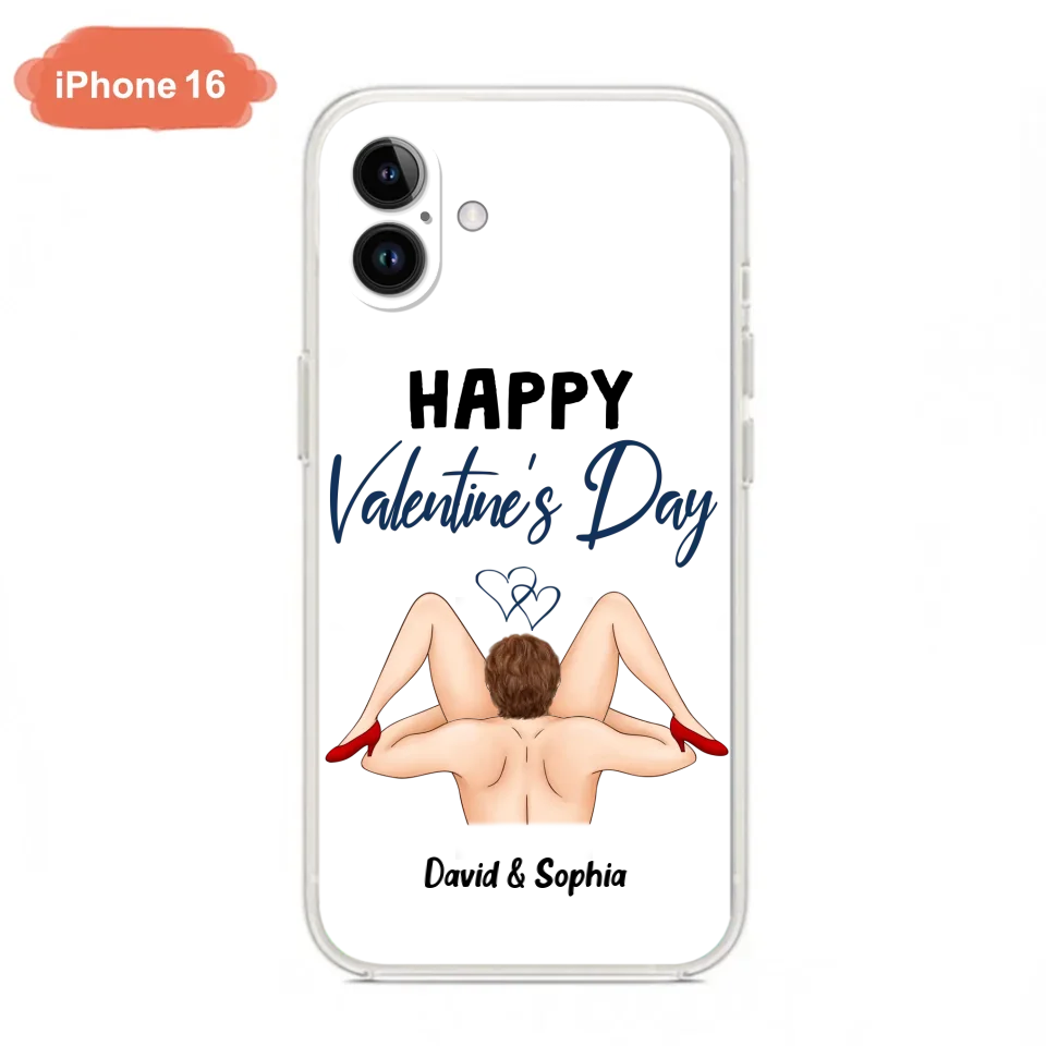 Custom Personalized Couple Phone Case - Gift Idea For Couple/Valentines Day/Her/Him - Happy Valentine's Day - Case For iPhone/Samsung