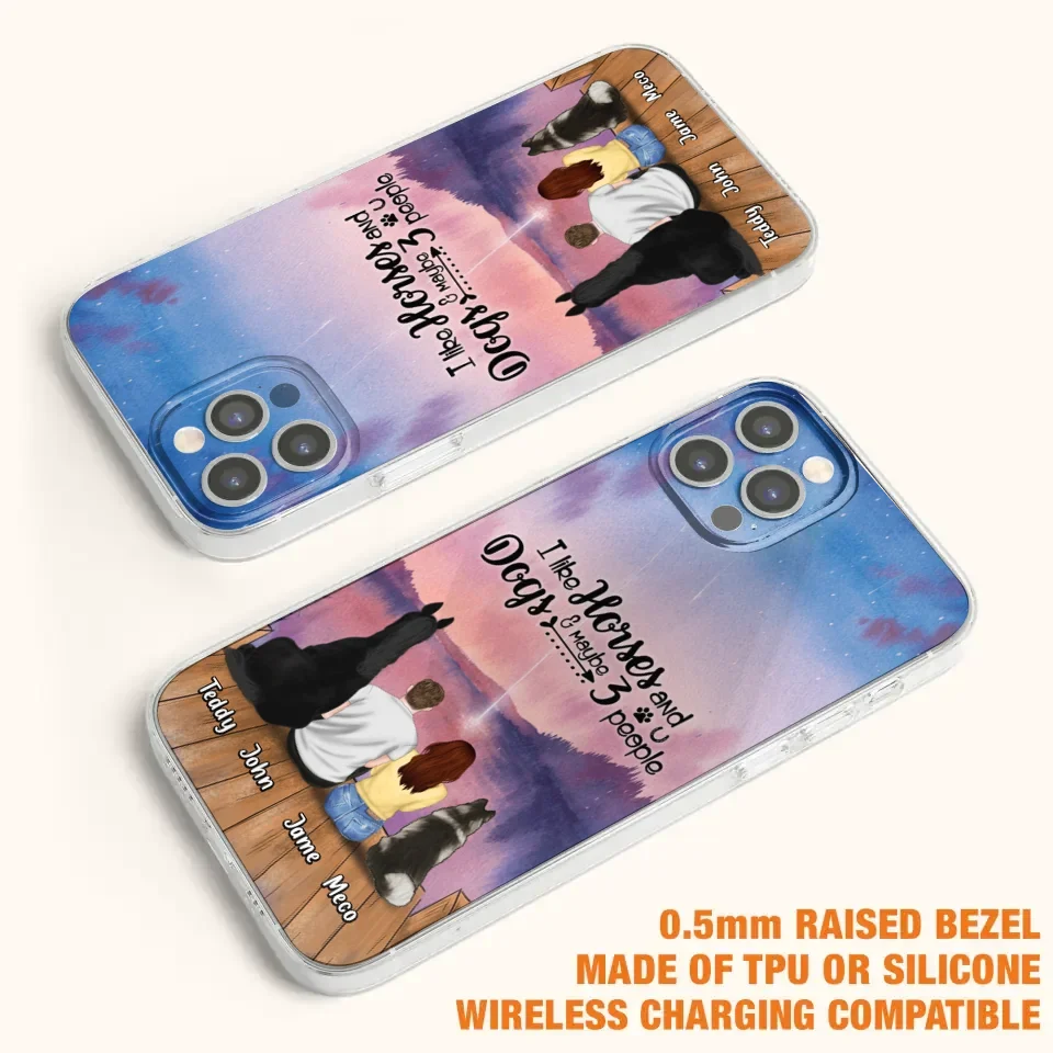 Custom Personalized Parents Horse Dog Phone Case - Upto 3 Pets Forever In My Heart - Case For iPhone And Samsung