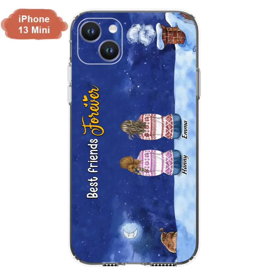 Personalized Christmas Sisters Phone Case - Christmas Gift Idea For Friends/Sisters - Up to 12 People - Best Friends Forever - Case For iPhone And Samsung