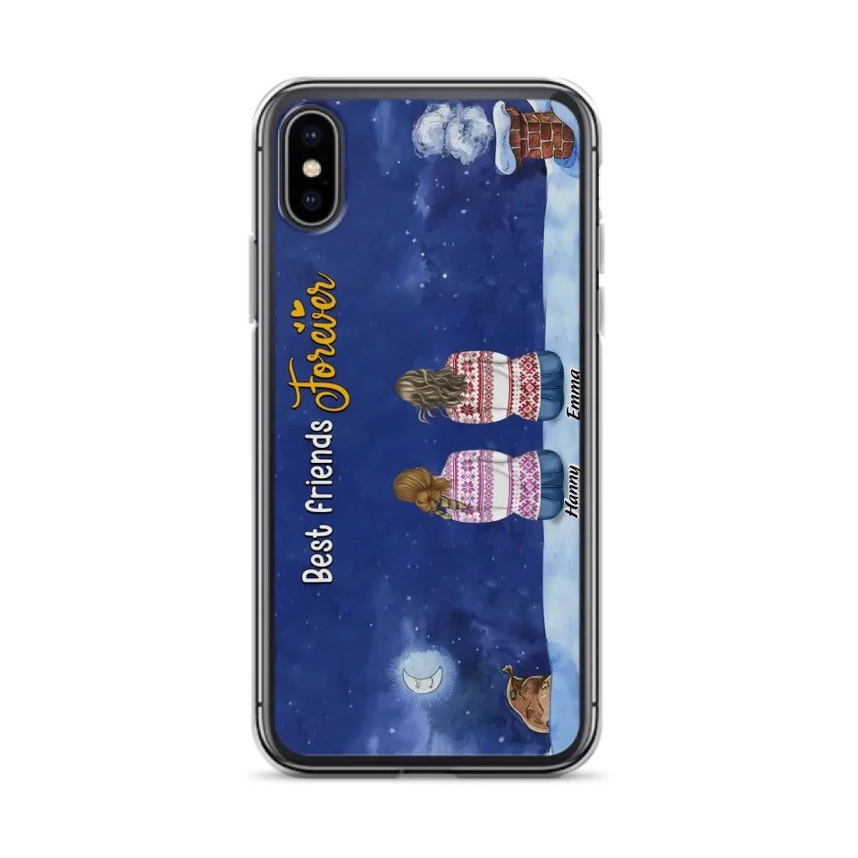 Personalized Christmas Sisters Phone Case - Christmas Gift Idea For Friends/Sisters - Up to 12 People - Best Friends Forever - Case For iPhone And Samsung