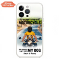 Custom Personalized Dog With Biker Phone Case - Upto 3 Dogs - Gifts For Dog Lover - Hangout With My Dog - Phone Case For iPhone And Samsung