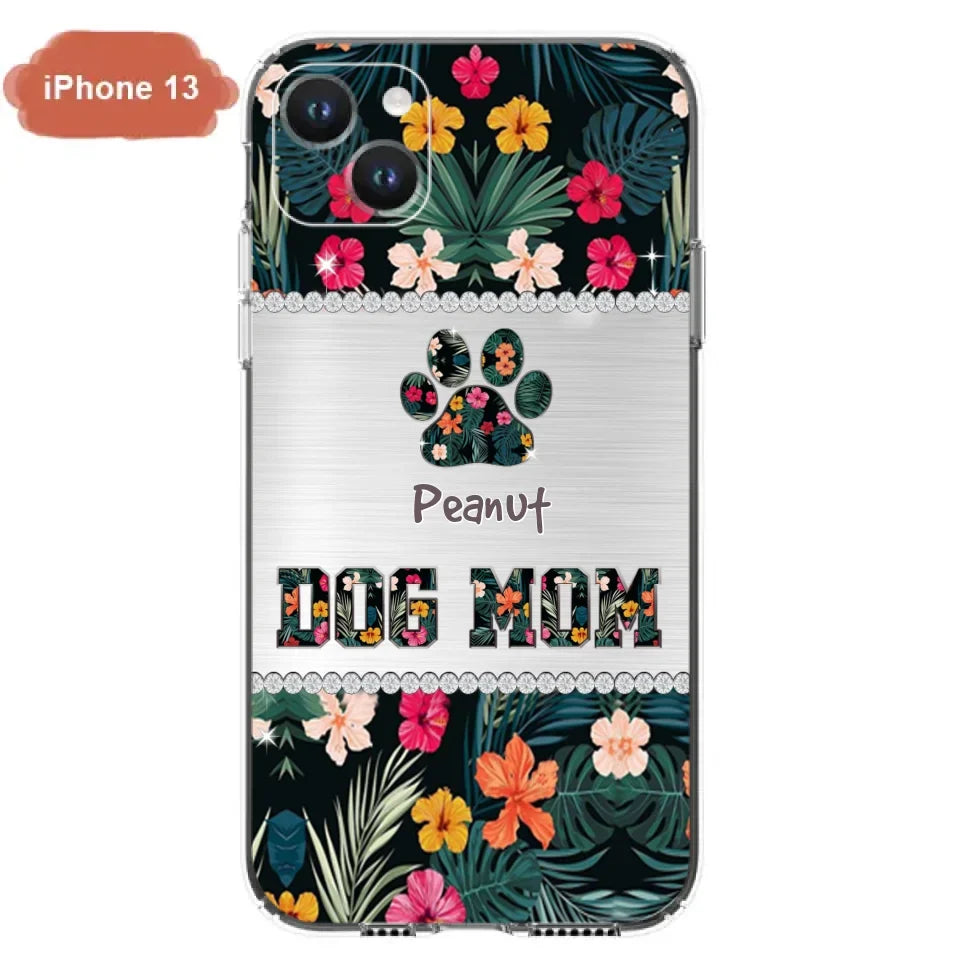 Personalized Custom Phone Case Dog Mom Met Pattern - Gifts Idea For Dog Lover - Dog Mom - Case For Iphone & Samsung