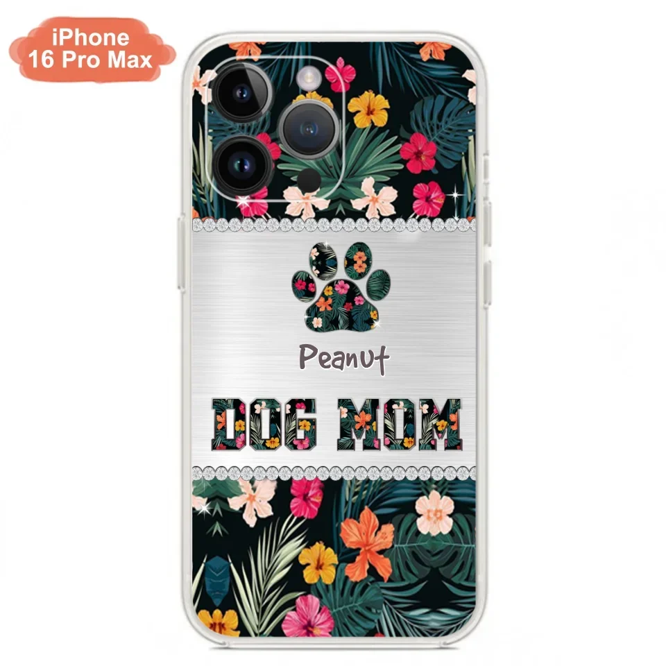 Personalized Custom Phone Case Dog Mom Met Pattern - Gifts Idea For Dog Lover - Dog Mom - Case For Iphone & Samsung