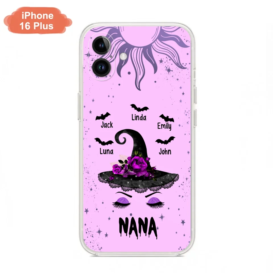 Personalized Mother Witch Phone Case - Upto 5 Kid's - Best Gift For Mother -Grandma,Gigi,Nana,Mama,Gigi