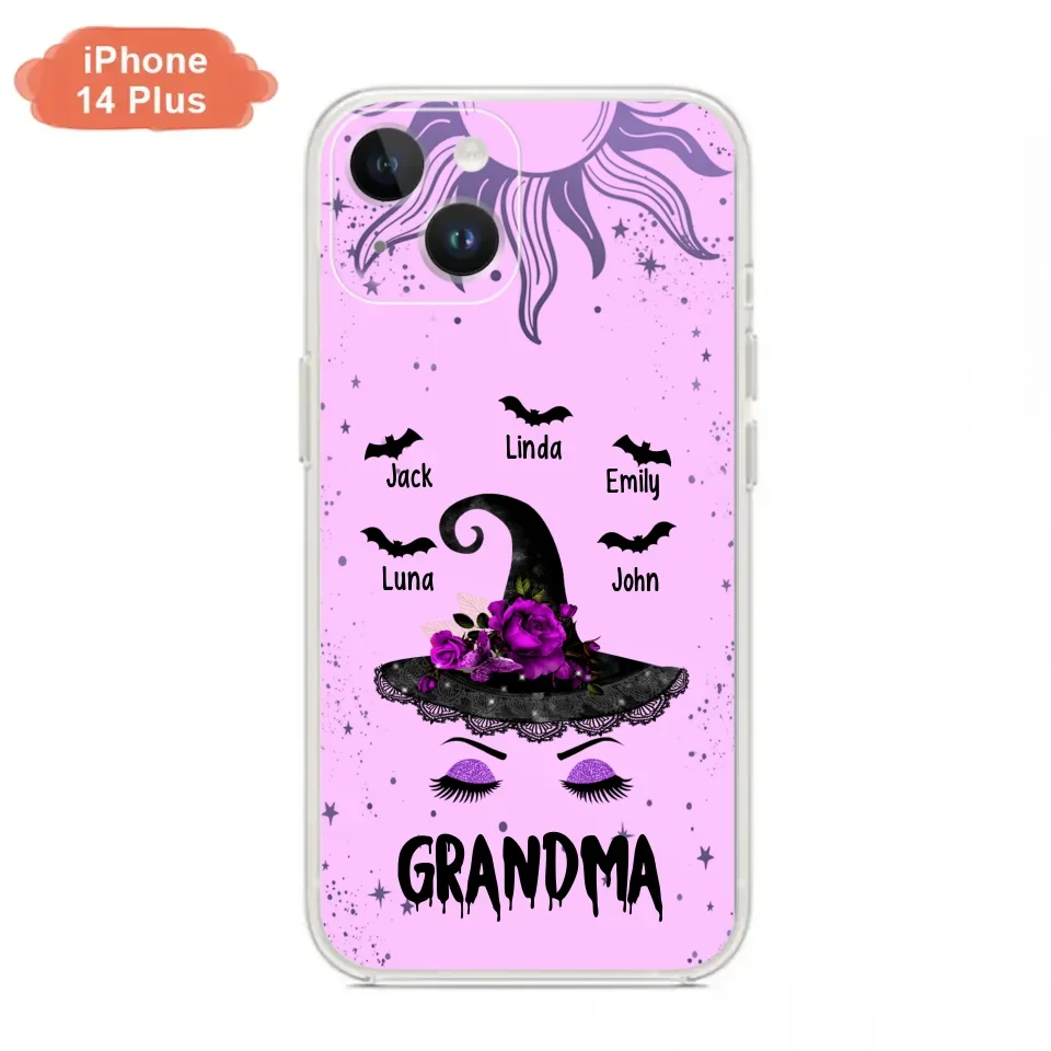 Personalized Grandma Witch Phone Case -
Upto 5 Kid's Name - Best Gift For Grandma- Grandma,Gigi,Nana,Mama,Gigi
