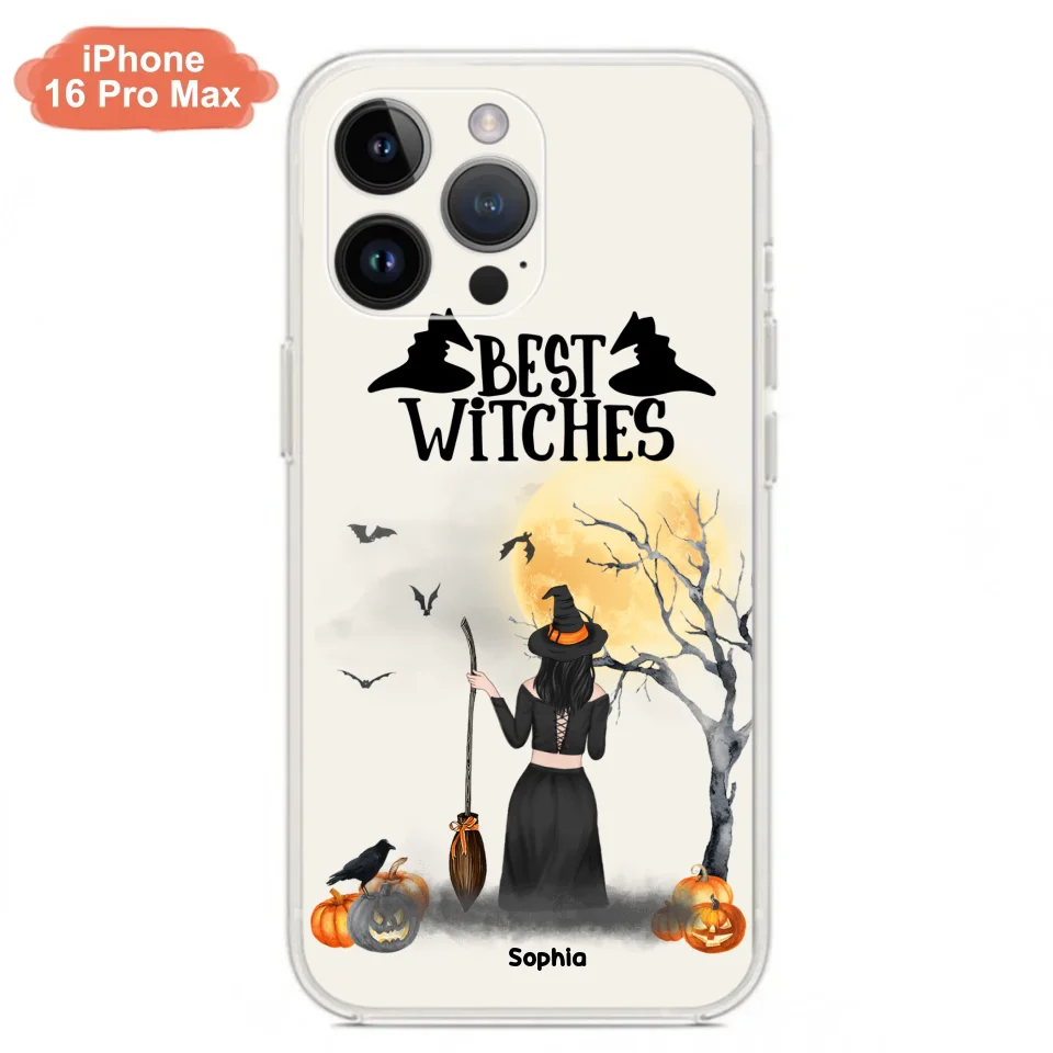 Custom Personalized Witchy Friends Phone Case - Gift For Best Friends with up to 3 Witches - Best Witches