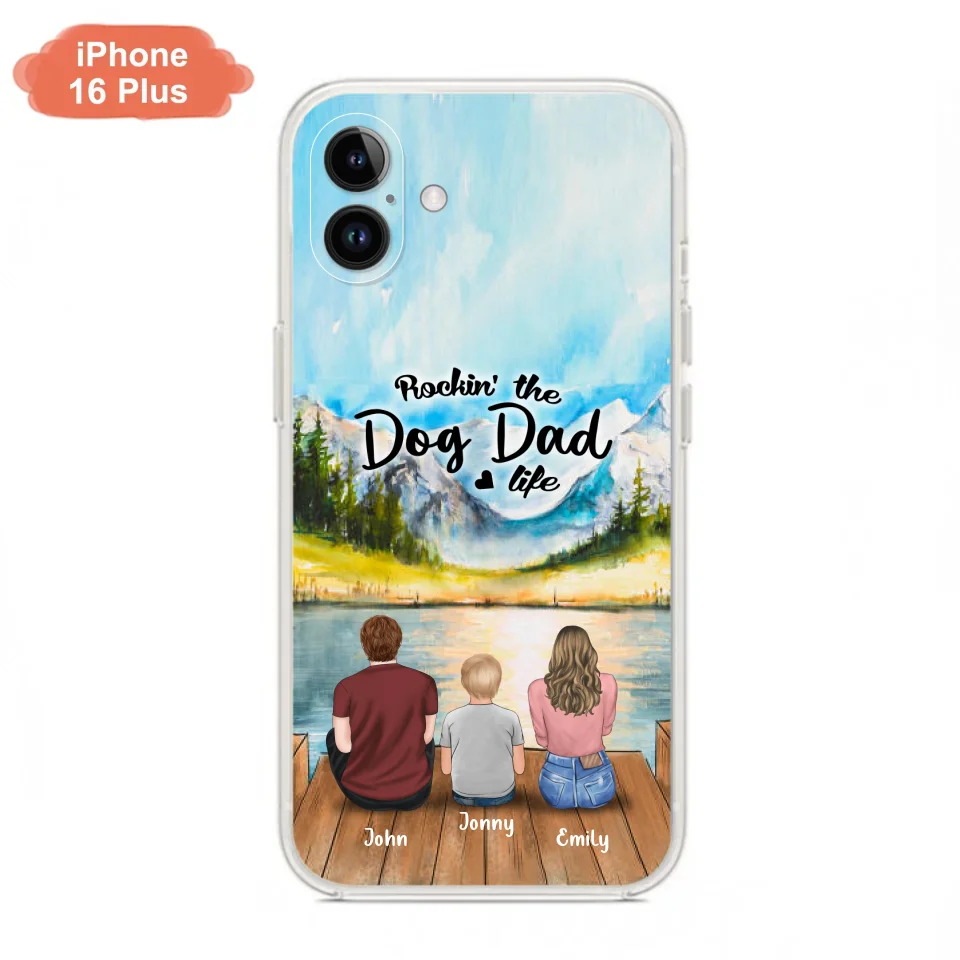 Custom Personalized Parents Pet Phone Case - Parents With 1 Kids And Upto 2 Pets - Case For iPhone And Samsung
