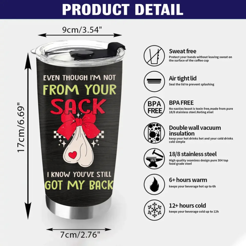 Personalized Stepdad Tumbler - Christmas Gift Idea For Stepdad - Merry Christmas From The Kid You Inherited When You Started Shacking Up With My Mom