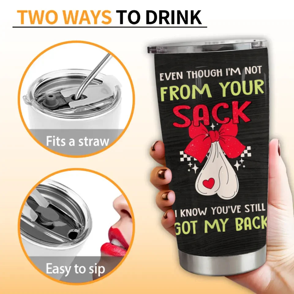 Personalized Stepdad Tumbler - Christmas Gift Idea For Stepdad - Merry Christmas From The Kid You Inherited When You Started Shacking Up With My Mom