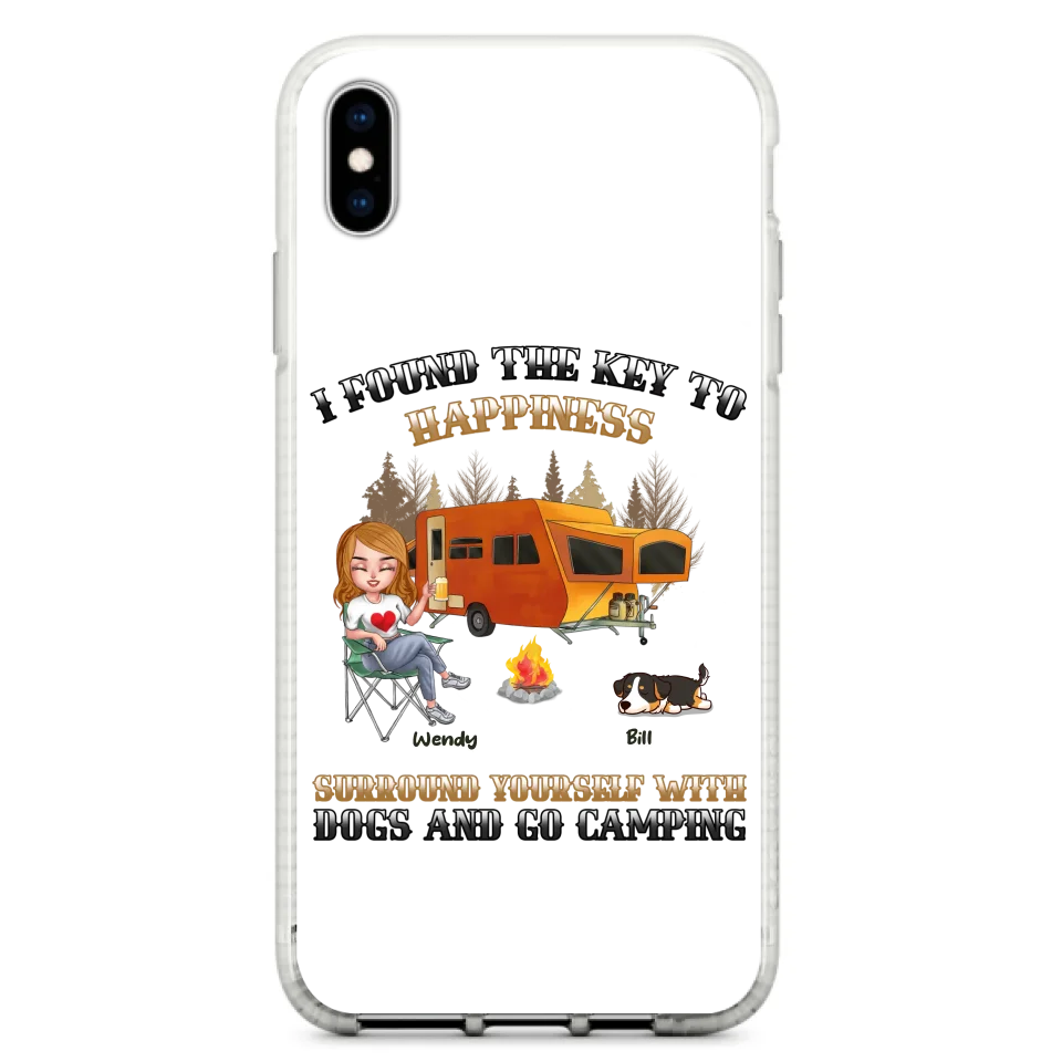 Custom Personalized Dog Camping Queen Phone Case - Gift Idea For Camping Lovers/Friends/ Dog Mom - Upto 5 Dogs - Case For iPhone And Samsung