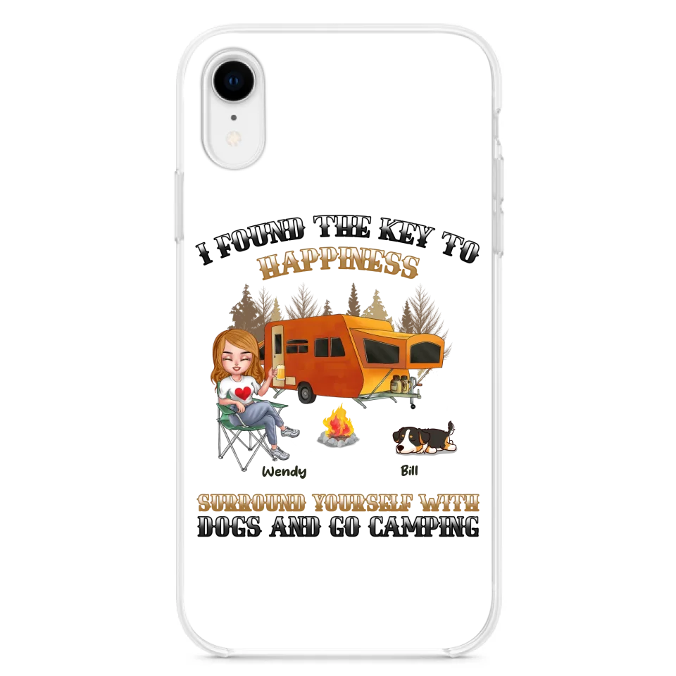 Custom Personalized Dog Camping Queen Phone Case - Gift Idea For Camping Lovers/Friends/ Dog Mom - Upto 5 Dogs - Case For iPhone And Samsung
