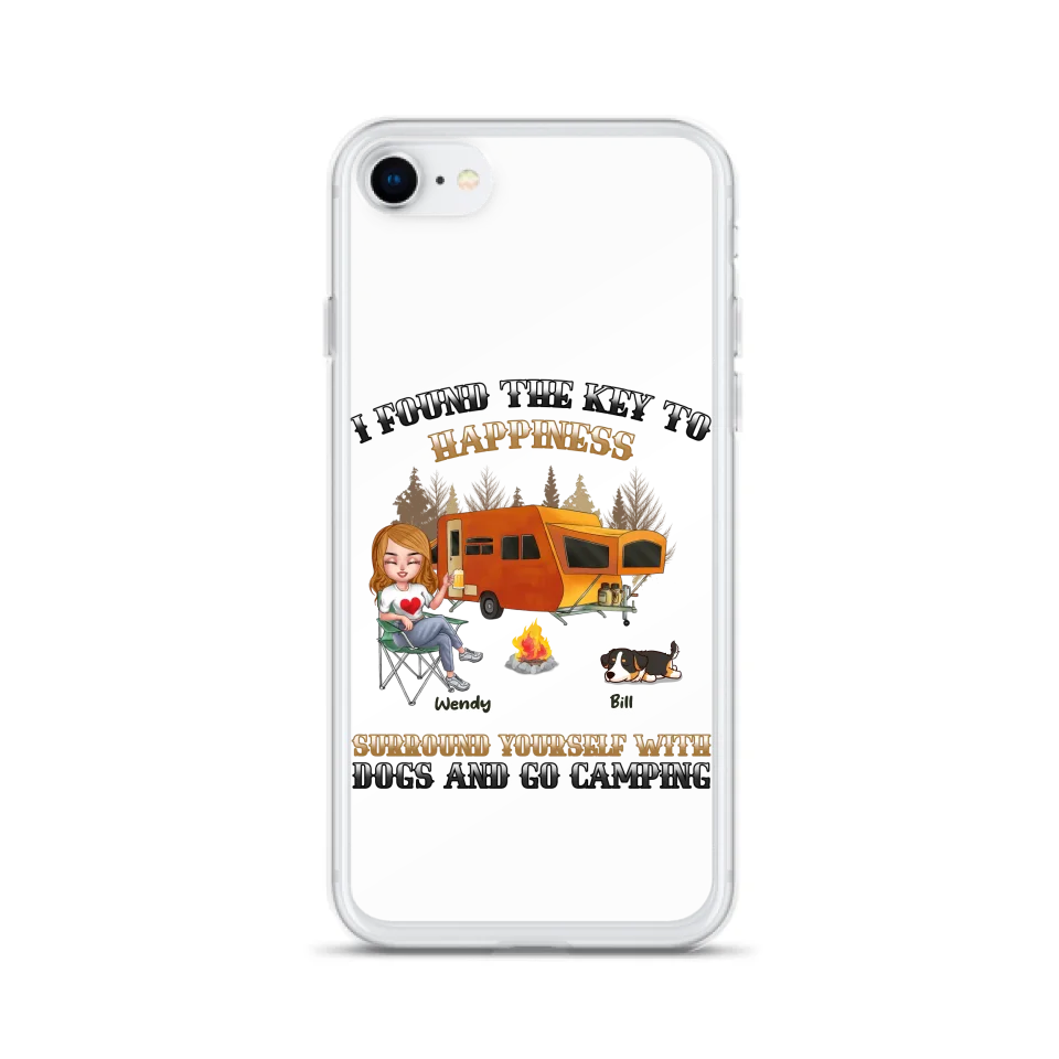 Custom Personalized Dog Camping Queen Phone Case - Gift Idea For Camping Lovers/Friends/ Dog Mom - Upto 5 Dogs - Case For iPhone And Samsung