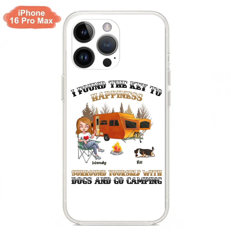 Custom Personalized Dog Camping Queen Phone Case - Gift Idea For Camping Lovers/Friends/ Dog Mom - Upto 5 Dogs - Case For iPhone And Samsung