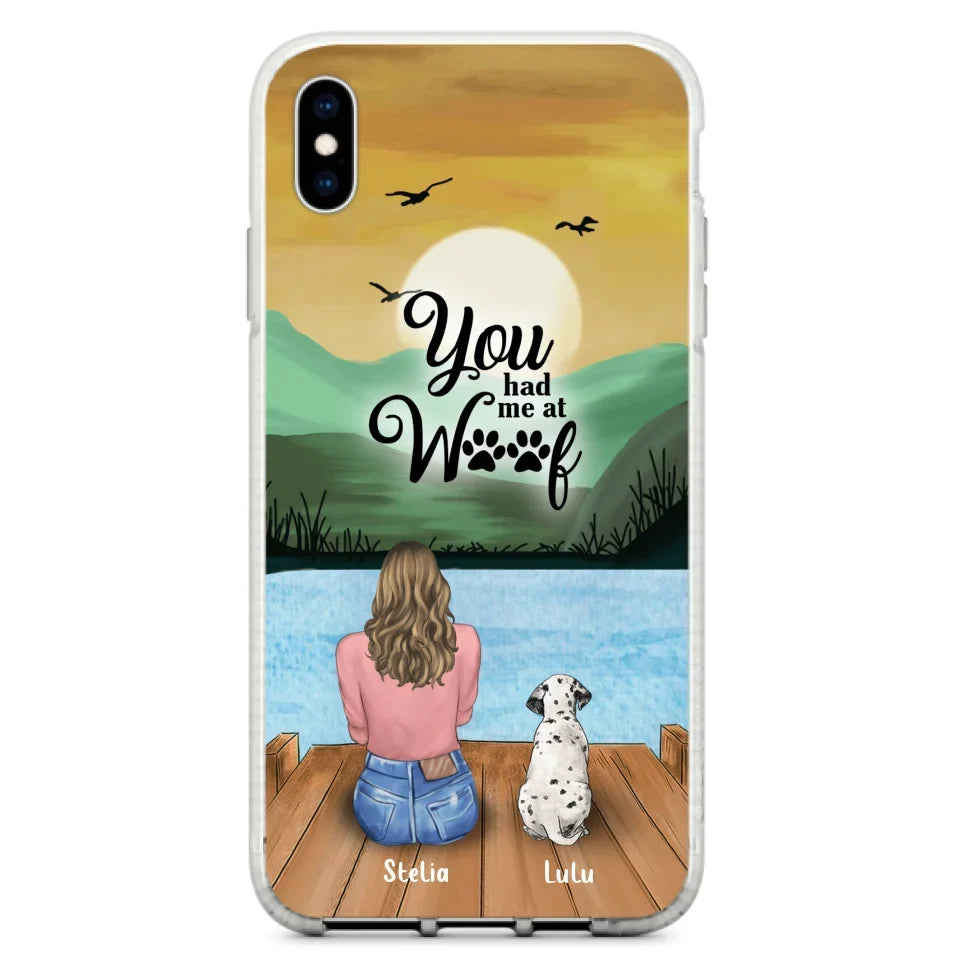 Personalized Dog Mom Phone Case - Gifts For Dog Lover With Up to 4 Dogs - You Had Me At Woof - The New Version for iPhone 16 Series