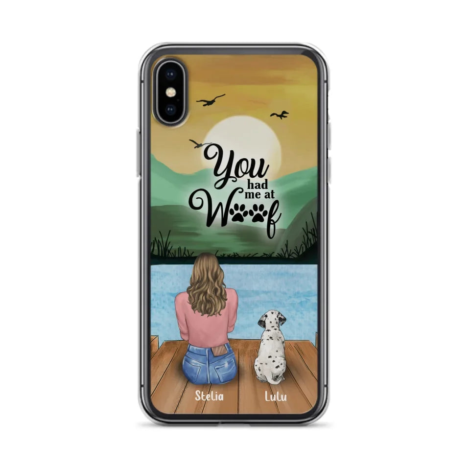 Personalized Dog Mom Phone Case - Gifts For Dog Lover With Up to 4 Dogs - You Had Me At Woof - The New Version for iPhone 16 Series