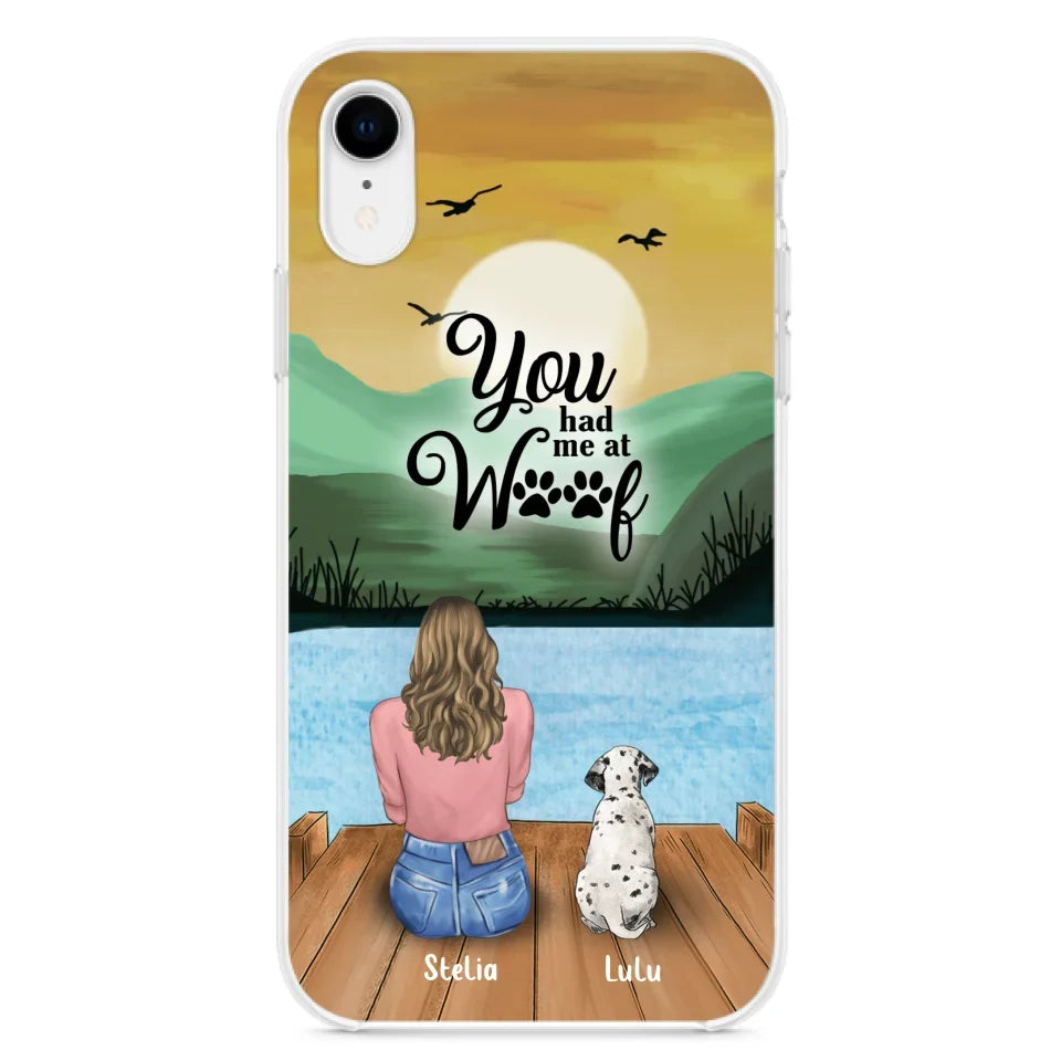 Personalized Dog Mom Phone Case - Gifts For Dog Lover With Up to 4 Dogs - You Had Me At Woof - The New Version for iPhone 16 Series