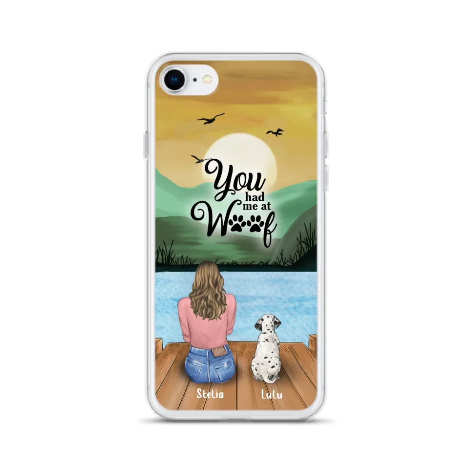 Personalized Dog Mom Phone Case - Gifts For Dog Lover With Up to 4 Dogs - You Had Me At Woof - The New Version for iPhone 16 Series