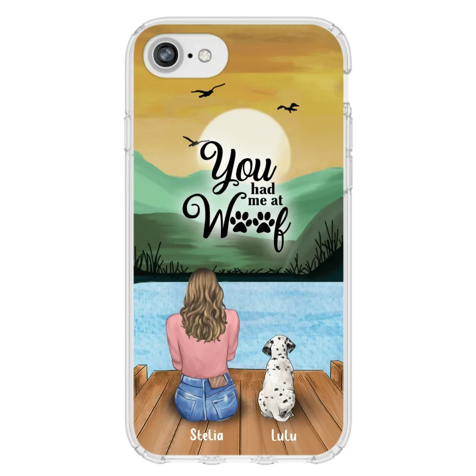 Personalized Dog Mom Phone Case - Gifts For Dog Lover With Up to 4 Dogs - You Had Me At Woof - The New Version for iPhone 16 Series