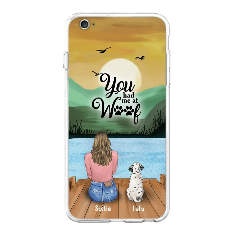 Personalized Dog Mom Phone Case - Gifts For Dog Lover With Up to 4 Dogs - You Had Me At Woof - The New Version for iPhone 16 Series