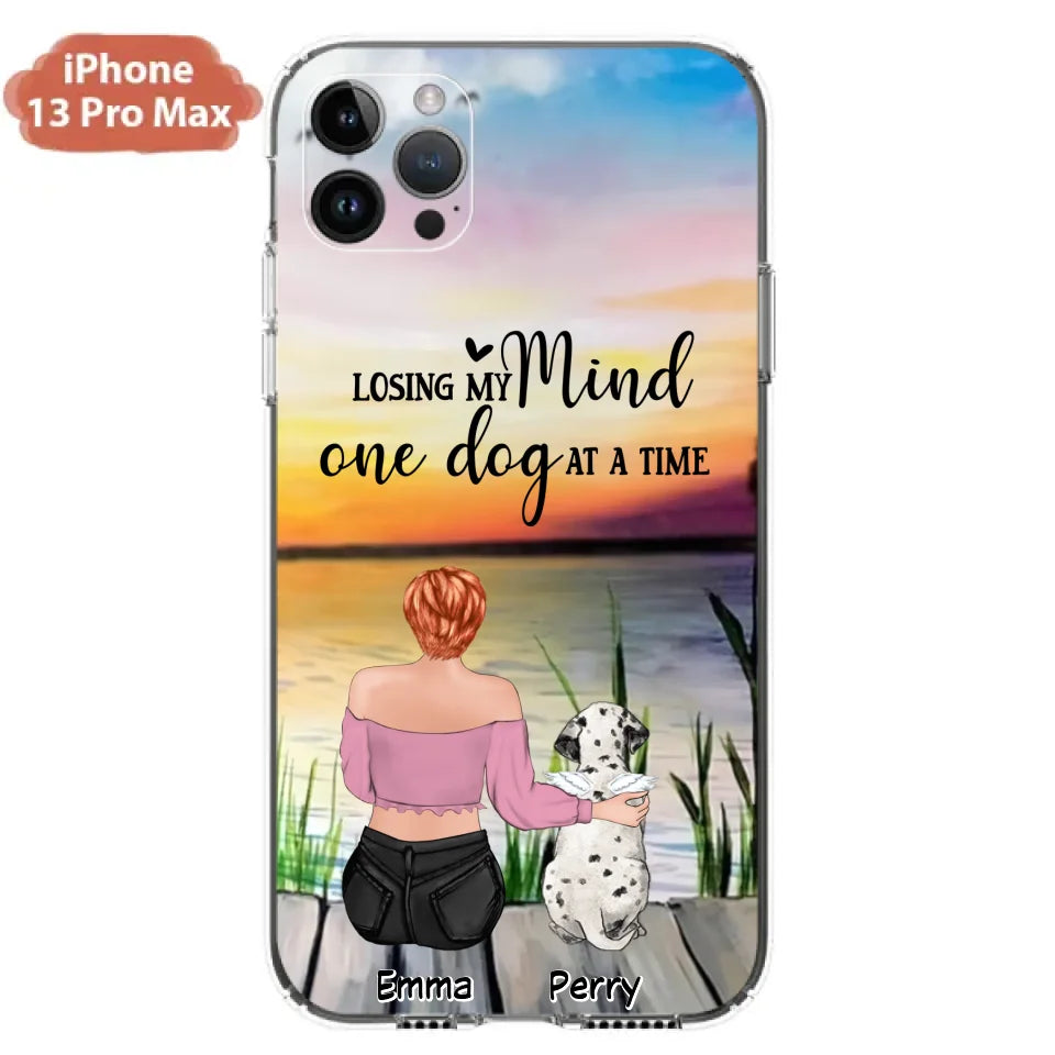 Custom Personalized Pet Mom/Dad Phone Case For iPhone/ Samsung - Gift Idea For Pet Owner With Up To 5 Cats/ Dogs - Losing My Mind One Dog At A Time