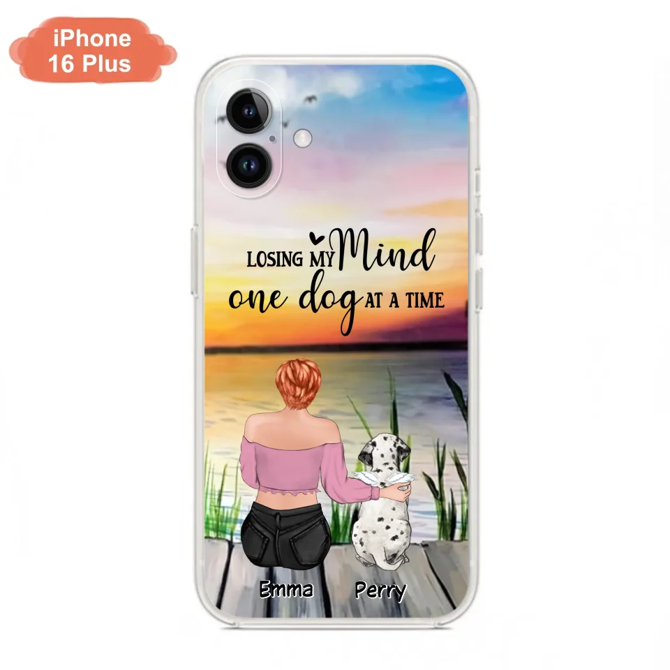 Custom Personalized Pet Mom/Dad Phone Case For iPhone/ Samsung - Gift Idea For Pet Owner With Up To 5 Cats/ Dogs - Losing My Mind One Dog At A Time