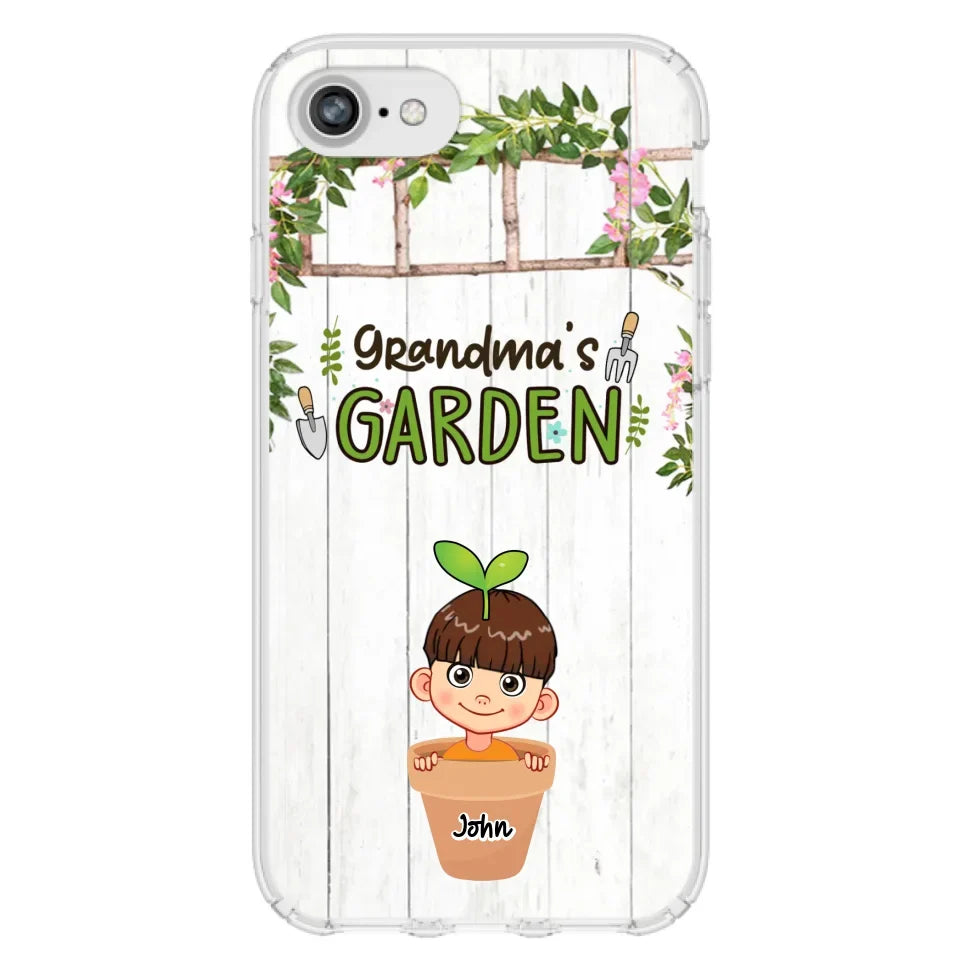 Custom Personalized Grandma's Garden Phone Case - Gift Idea For Grandma/ Mother's Day Gift - Up to 10 Kids - Case For iPhone And Samsung