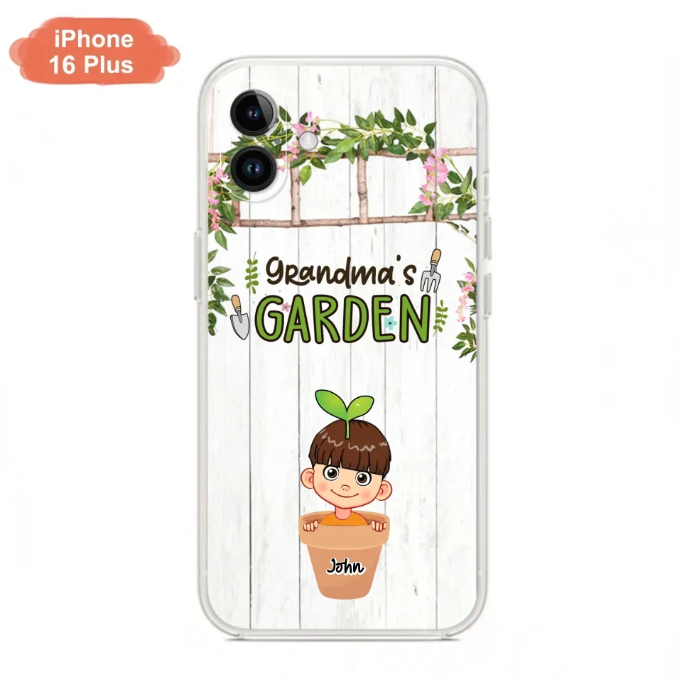Custom Personalized Grandma's Garden Phone Case - Gift Idea For Grandma/ Mother's Day Gift - Up to 10 Kids - Case For iPhone And Samsung