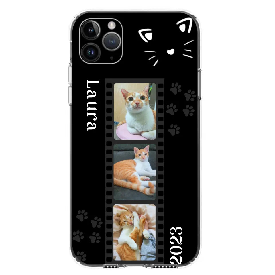 Custom Personalized Pet Photo Film iPhone/Samsung Phone Case - Gift for Cat Lovers/Birthday Gift