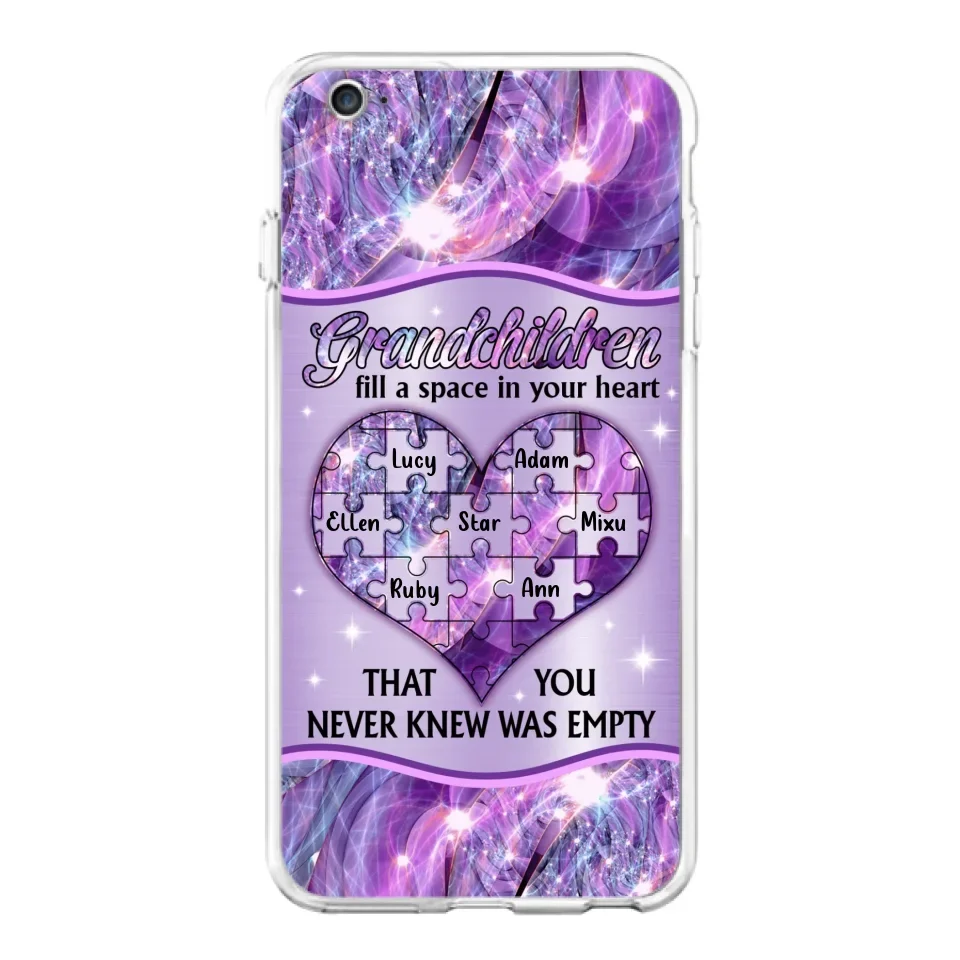 Custom Personalized Grandchildren Phone Case - Upto 7 Kids - Mother's Day Gift Idea For Grandma - Grandchildren Fill A Space In Your Heart That You Never Knew Was Empty - Case For iPhone And Samsung