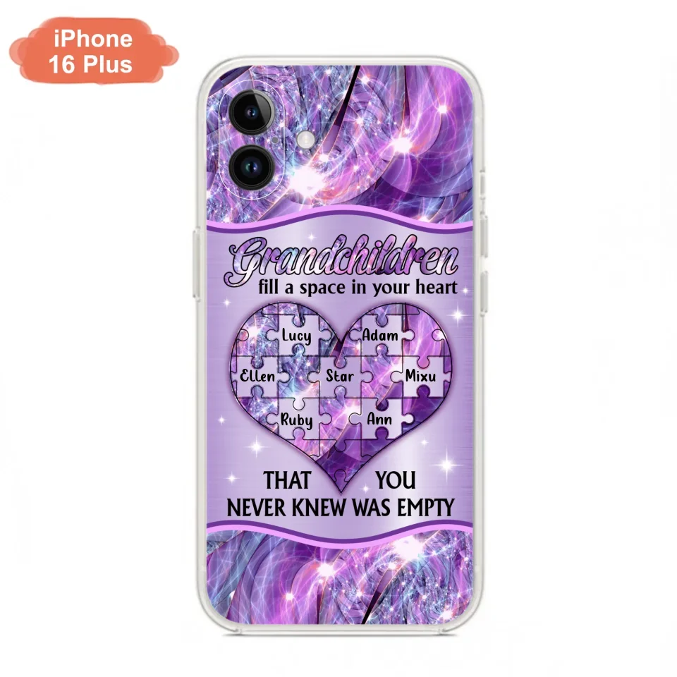 Custom Personalized Grandchildren Phone Case - Upto 7 Kids - Mother's Day Gift Idea For Grandma - Grandchildren Fill A Space In Your Heart That You Never Knew Was Empty - Case For iPhone And Samsung