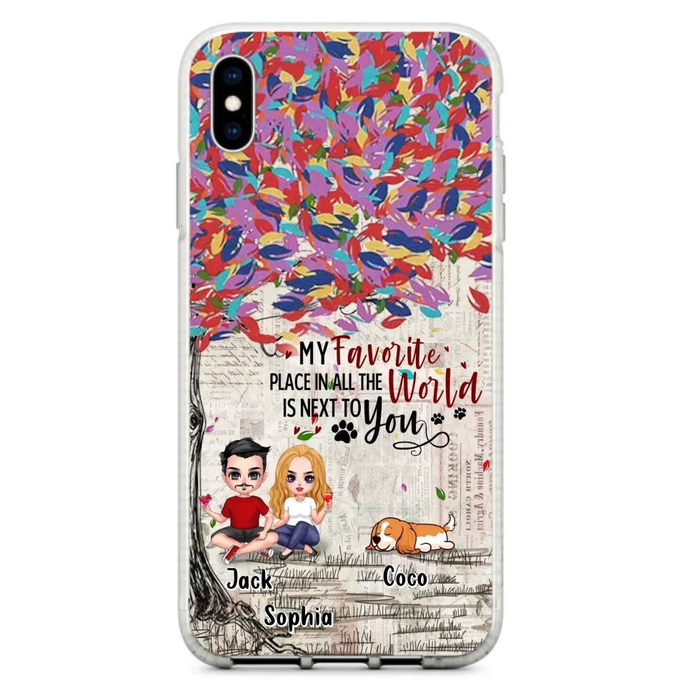 Custom Personalized Couple And Dogs Phone Case - Up to 3 Dogs - Best Gift For Dog Lovers - You And Me & The Dogs - Case For iPhone/Samsung